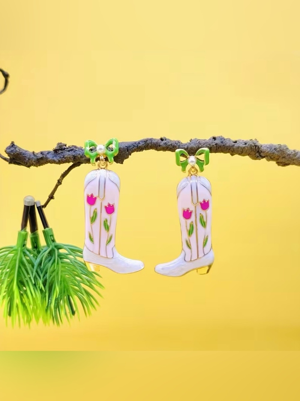 Western Cowboy Boot Earrings New Modern - Picture 7 of 7